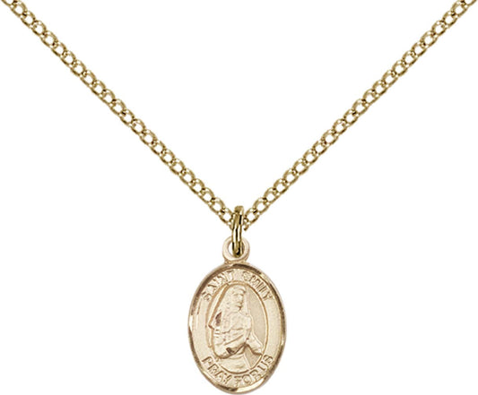 14kt Gold Filled St. Emily de Vialar Pendant with 18 inch Gold Filled Light Curb Chain - Small
