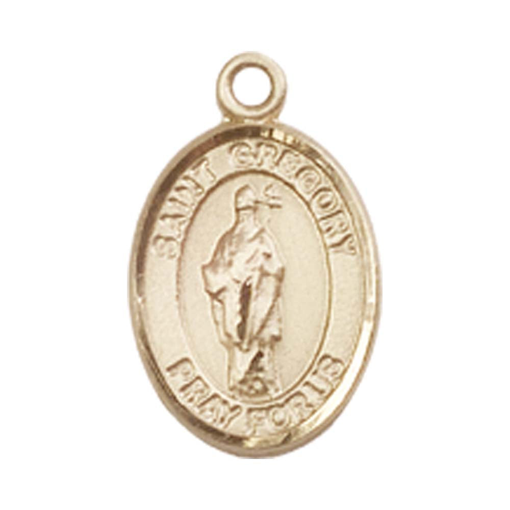 14kt Gold St. Gregory the Great Medal - Small