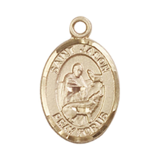 14kt Gold St. Jason Medal - Small