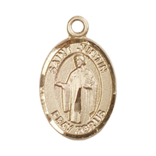 14kt Gold St. Justin Medal - Small