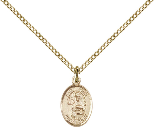 14kt Gold Filled St. John the Apostle Pendant with 18 inch Gold Filled Light Curb Chain - Small