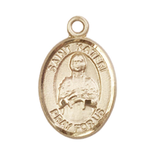 14kt Gold St. Kateri Medal - Small