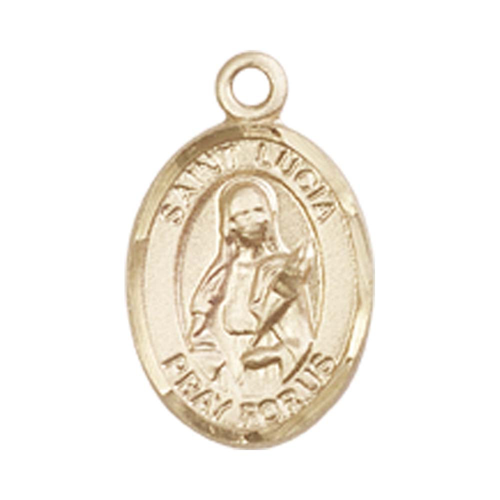 14kt Gold St. Lucia of Syracuse Medal - Small