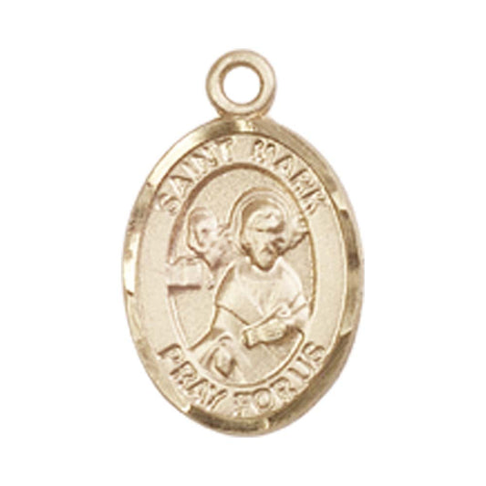 14kt Gold St. Mark the Evangelist Medal - Small