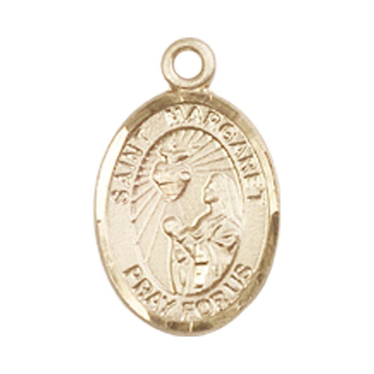 14kt Gold St. Margaret Mary Alacoque Medal - Small