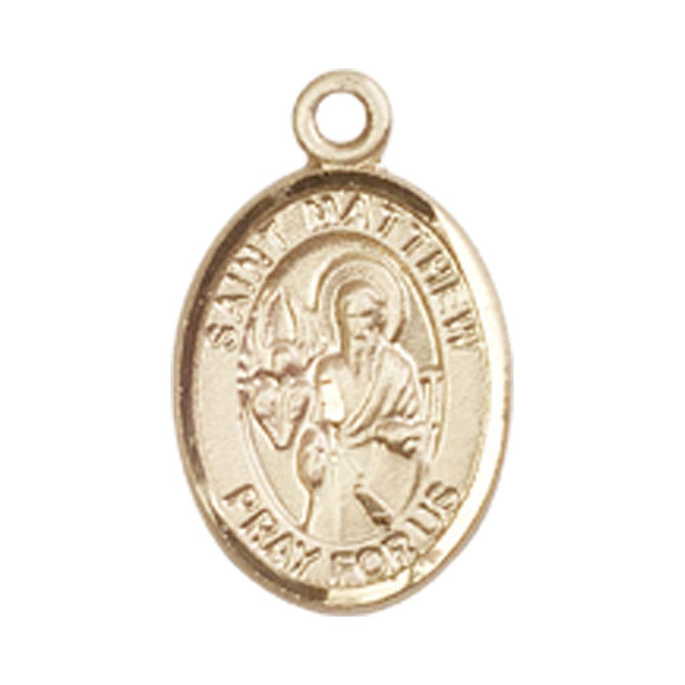 14kt Gold St. Matthew the Apostle Medal - Small