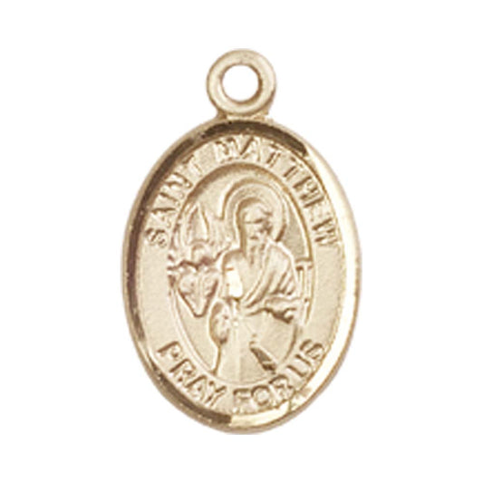 14kt Gold St. Matthew the Apostle Medal - Small