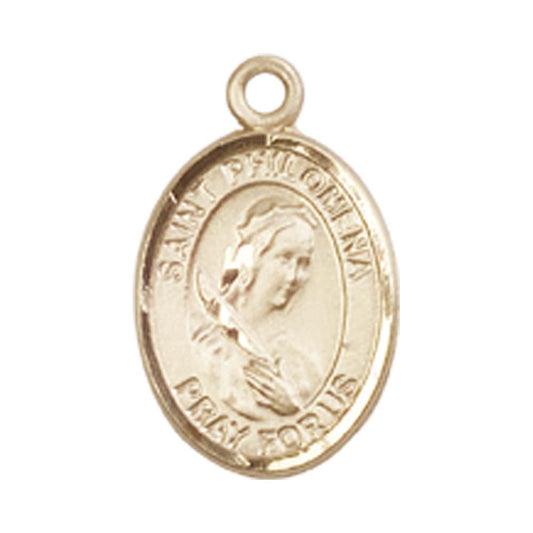 14kt Gold St. Philomena Medal - Small