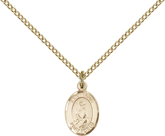 14kt Gold Filled St. Louis Pendant with 18 inch Gold Filled Light Curb Chain - Small