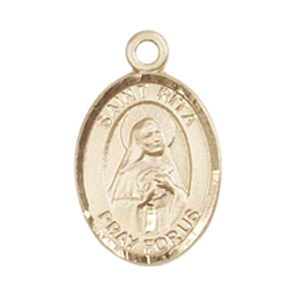 14kt Gold St. Rita of Cascia Medal - Small