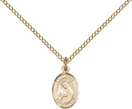 14kt Gold Filled St. Rose of Lima Pendant with 18 inch Gold Filled Light Curb Chain - Small
