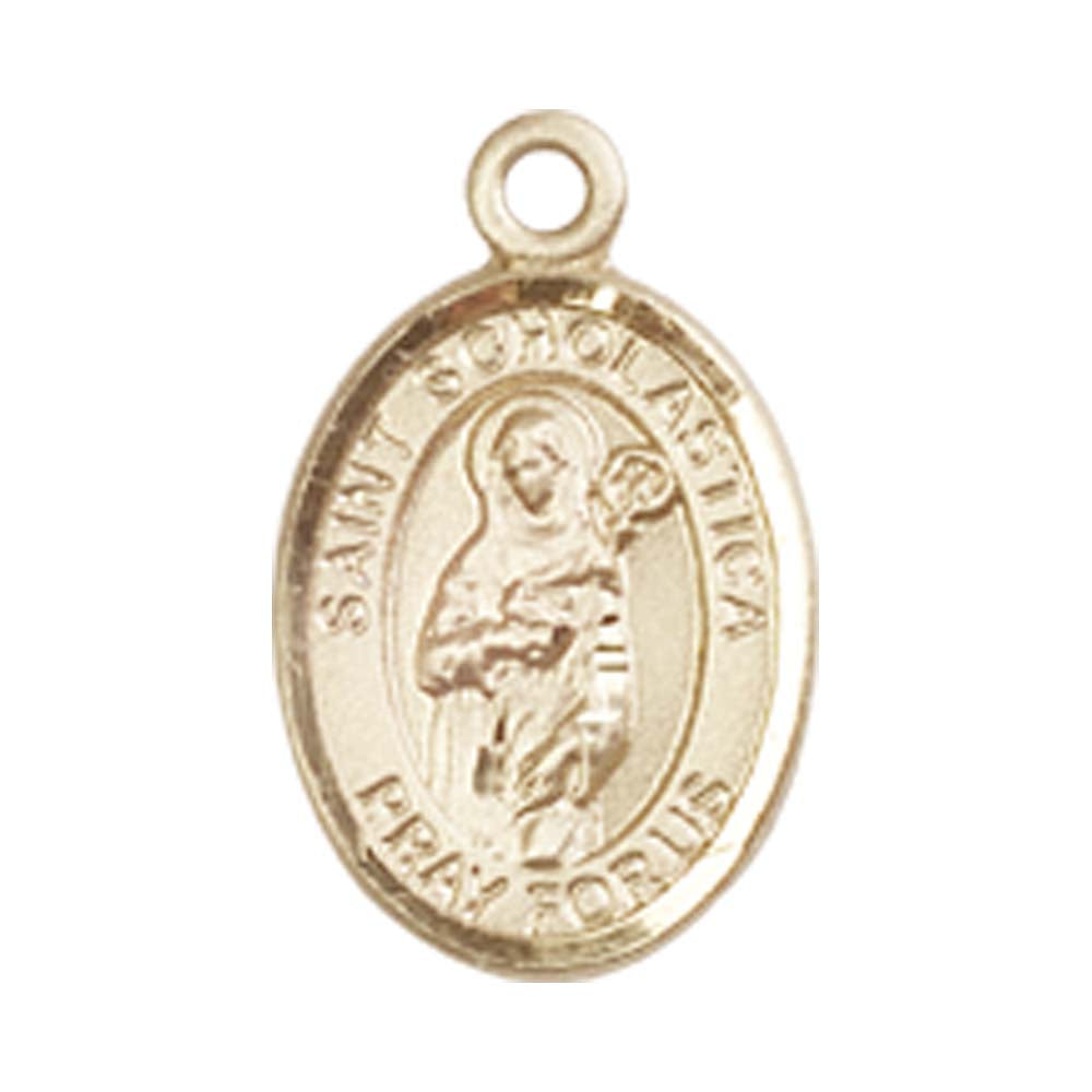 14kt Gold St. Scholastica Medal - Small