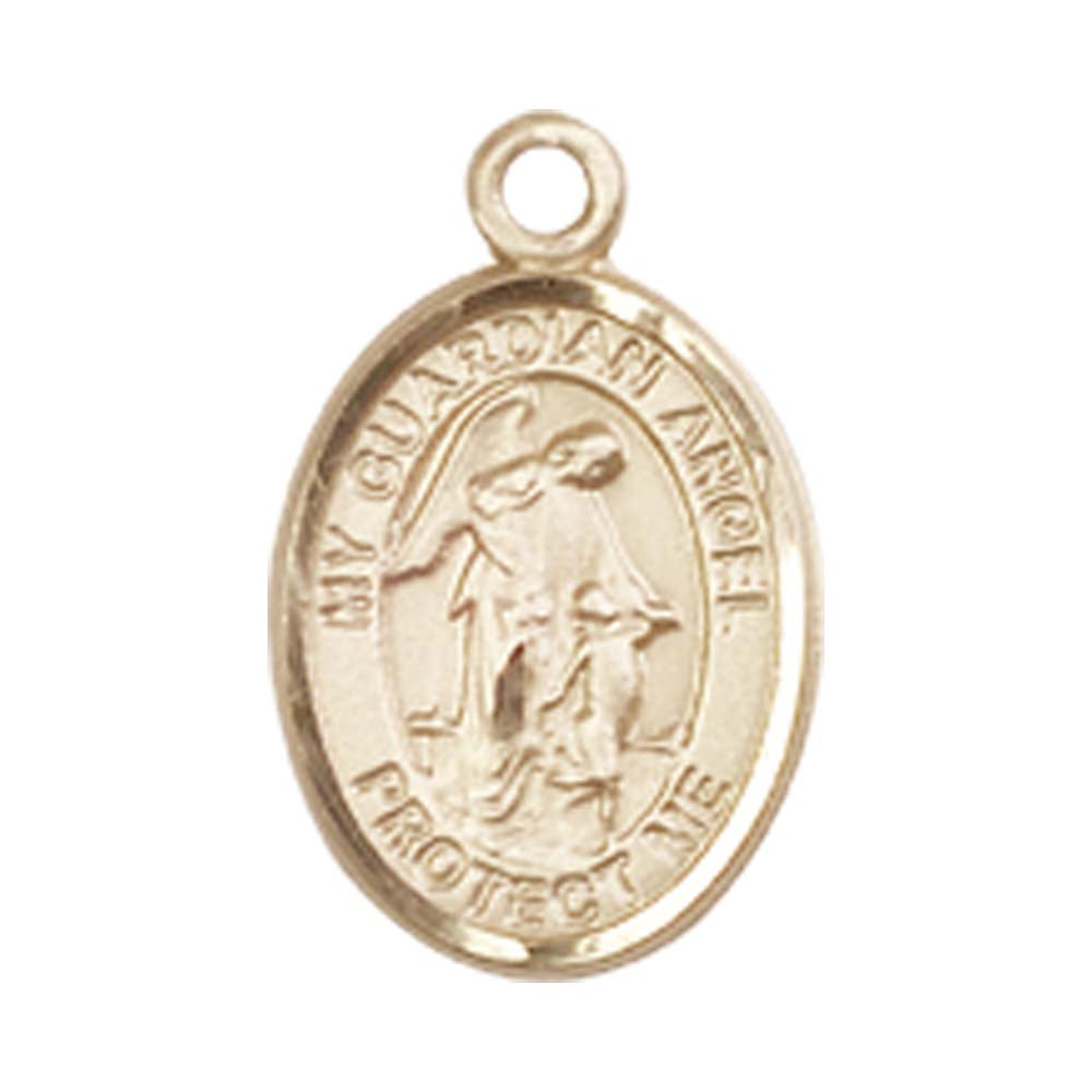 14kt Gold Guardian Angel Medal