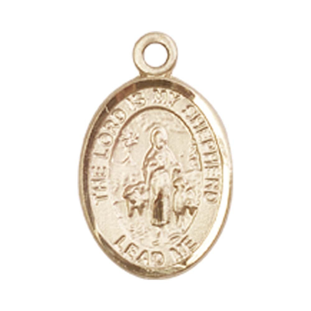 14kt Gold Lord Is My Shepherd Medal - Small