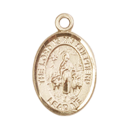 14kt Gold Lord Is My Shepherd Medal - Small