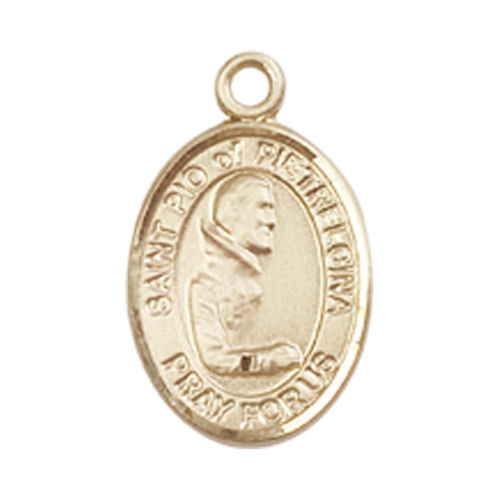 14kt Gold St. Pio of Pietrelcina Medal - Small