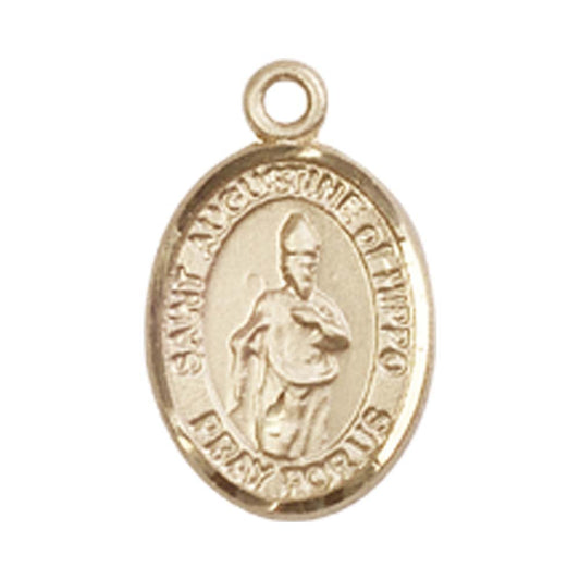 14kt Gold St. Augustine of Hippo Medal - Small