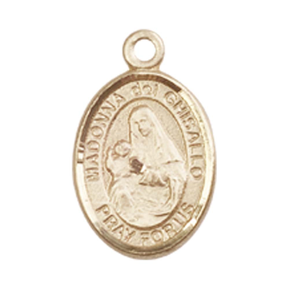 14kt Gold St. Madonna Del Ghisallo Medal - Small