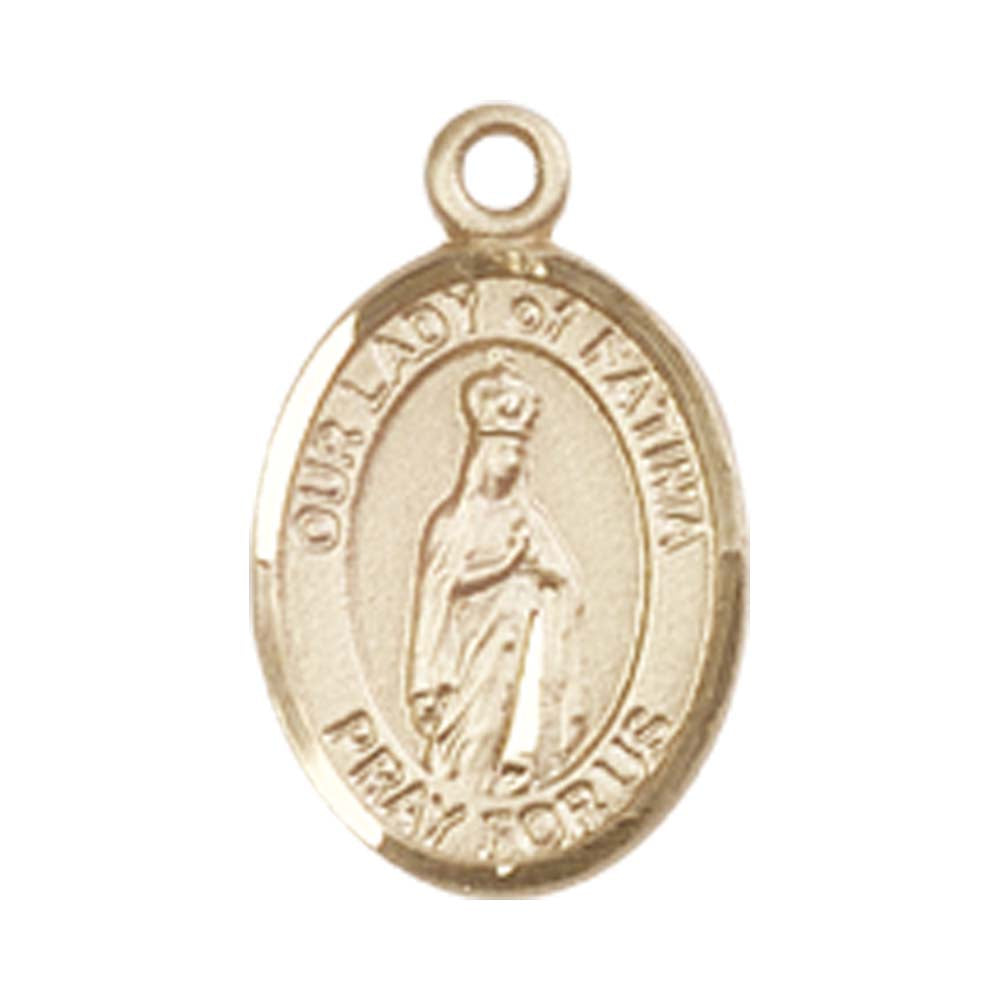 14kt Gold O/L of Fatima Medal - Small