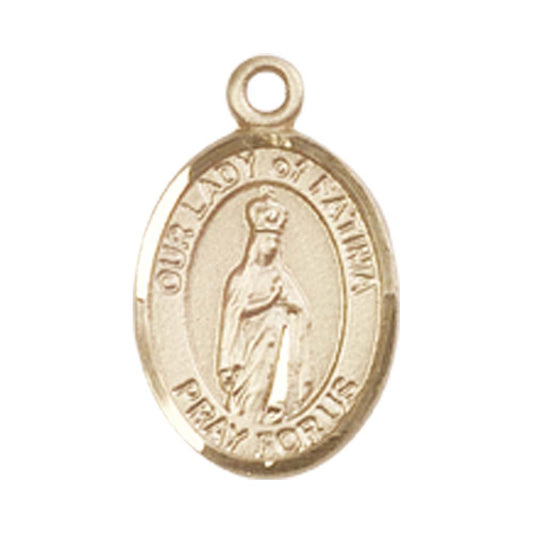 14kt Gold O/L of Fatima Medal - Small