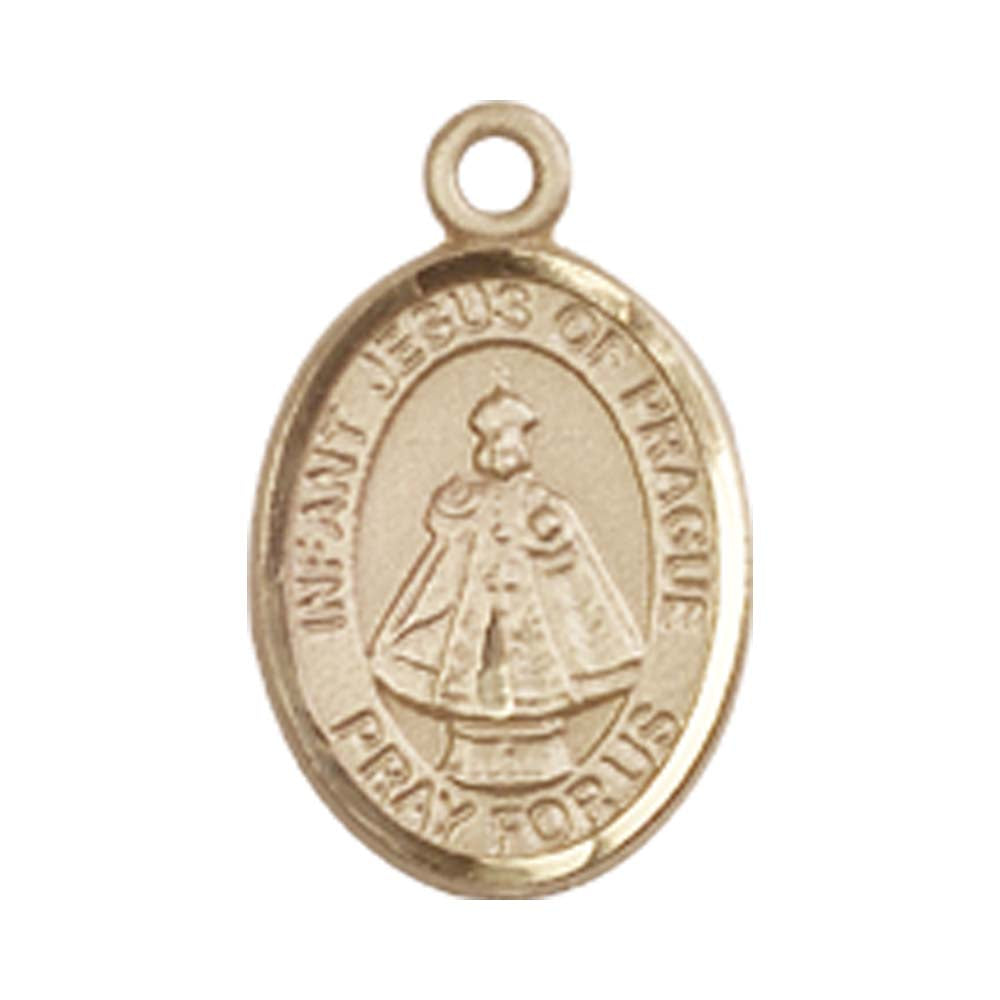 14kt Gold Infant of Prague Medal - Small