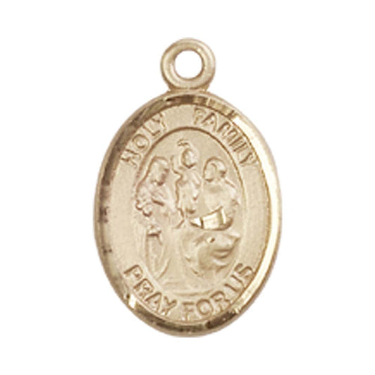 14kt Gold Holy Family Medal - Small