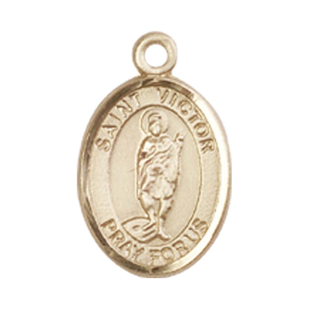 14kt Gold St. Victor of Marseilles Medal - Small