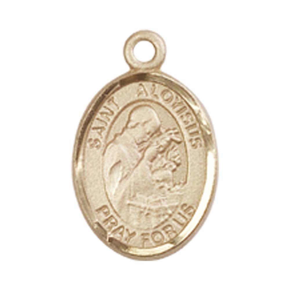 14kt Gold St. Aloysius Gonzaga Medal - Small