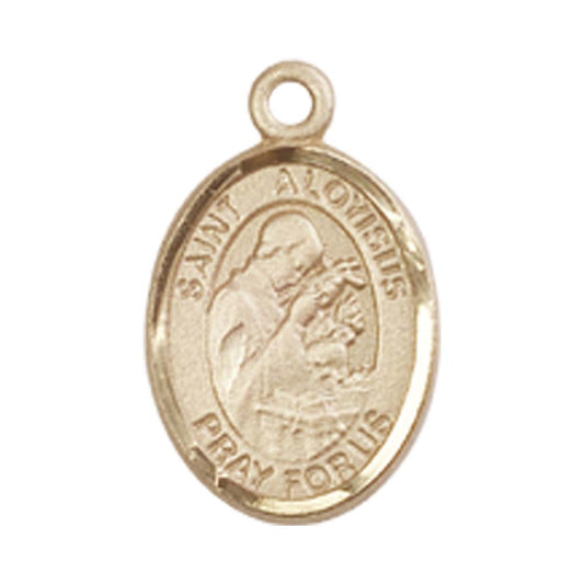 14kt Gold St. Aloysius Gonzaga Medal - Small