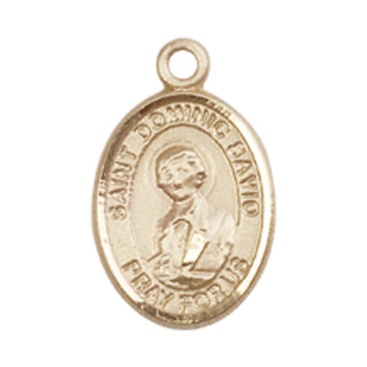 14kt Gold St. Dominic Savio Medal - Small