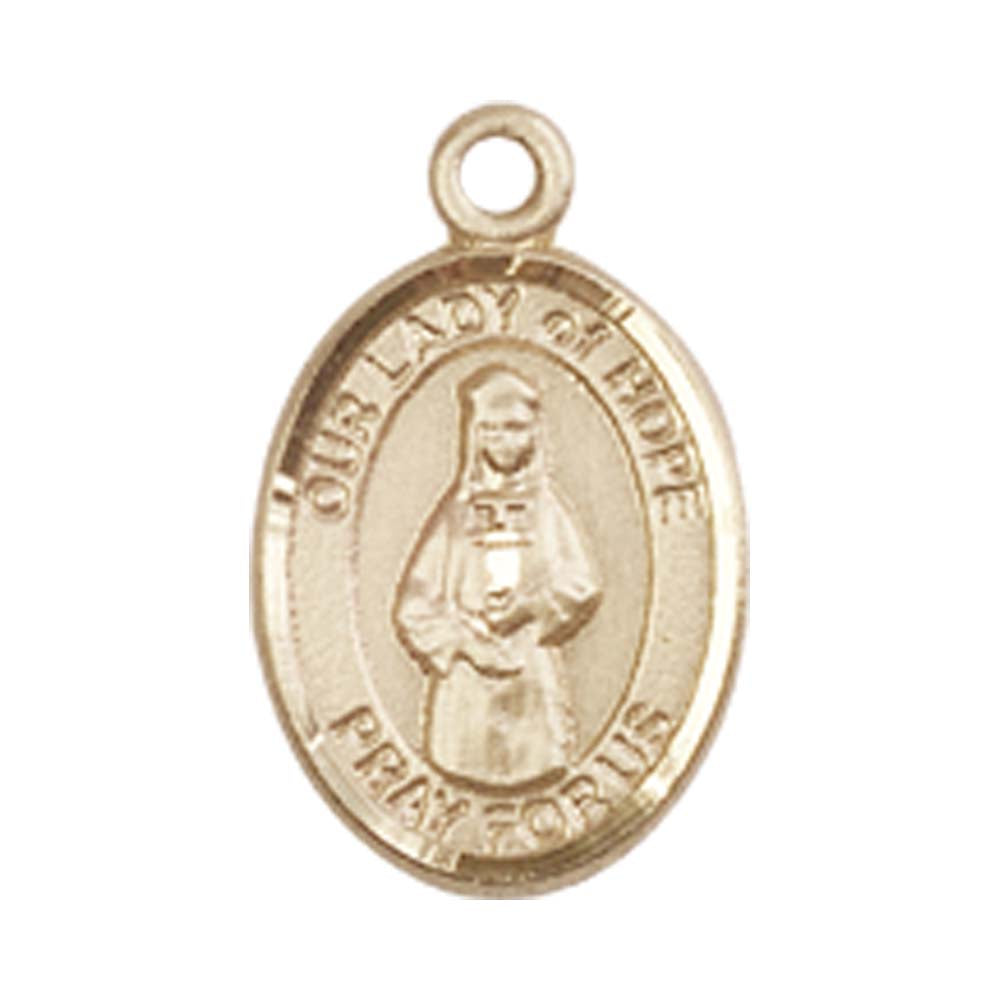 14kt Gold O/L of Hope Medal - Small