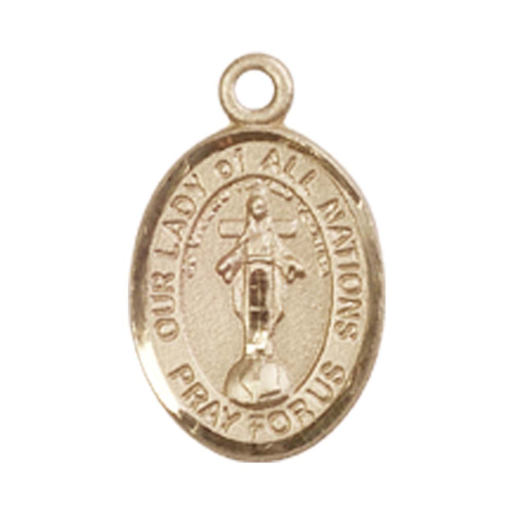 14kt Gold O/L of All Nations Medal - Small