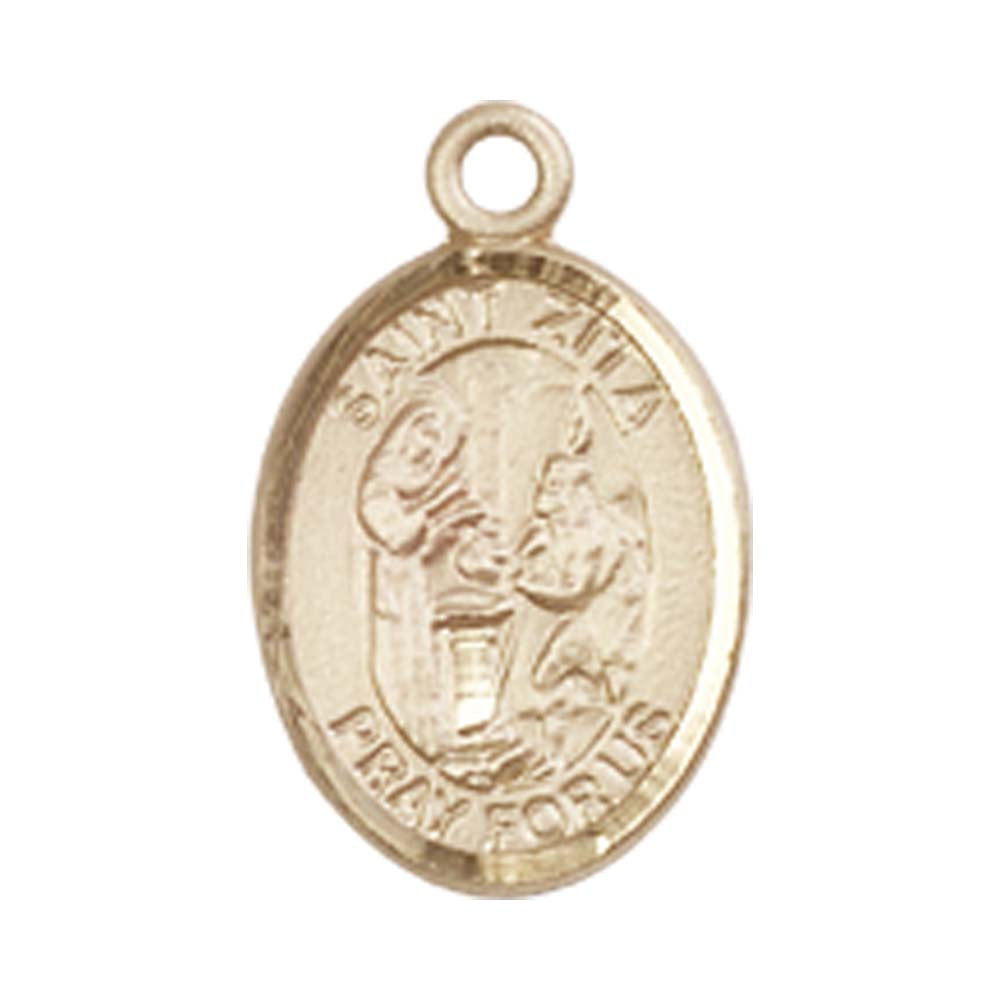 14kt Gold St. Zita Medal - Small