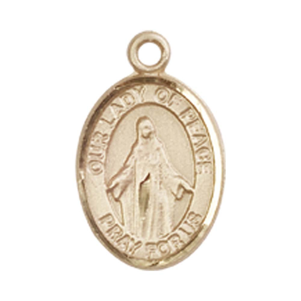 14kt Gold O/L of Peace Medal - Small