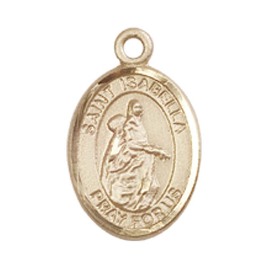 14kt Gold St. Isabella of Portugal Medal - Small