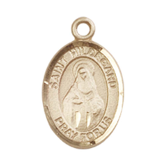 14kt Gold St. Hildegard Von Bingen Medal - Small
