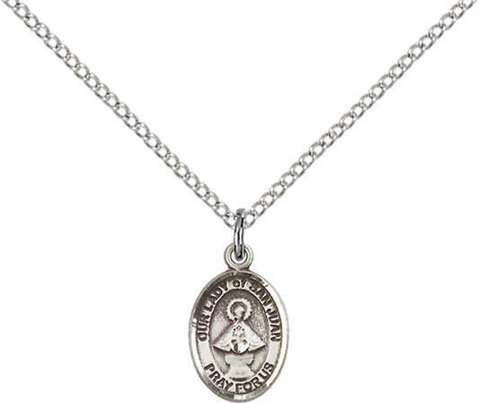 Sterling Silver O/L of San Juan Pendant with 18 inch Sterling Silver Light Curb Chain - Small