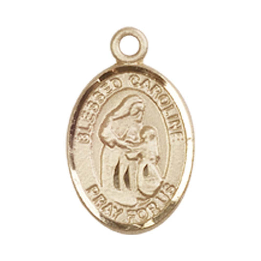 14kt Gold Blessed Caroline Gerhardinger Medal - Small