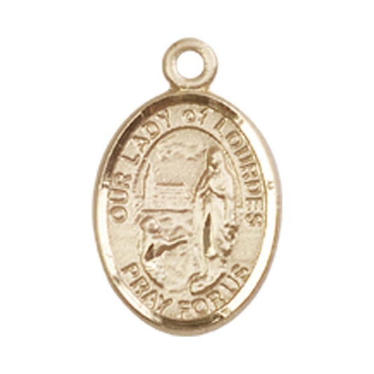 14kt Gold O/L of Lourdes Medal - Small