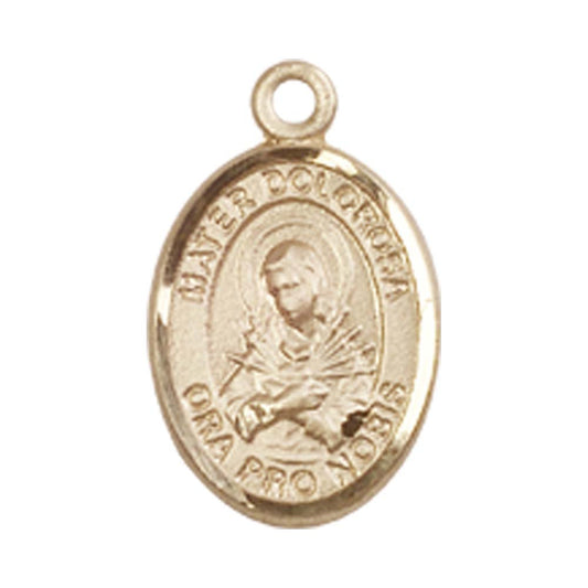 14kt Gold Mater Dolorosa Medal - Small