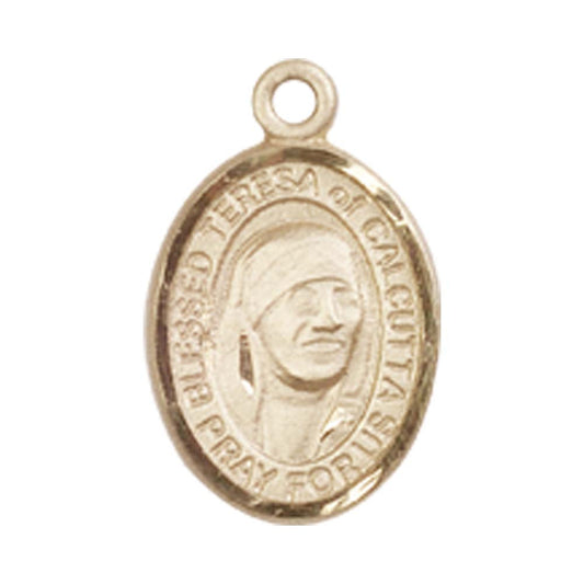 14kt Gold Blessed Teresa of Calcutta Medal - Small