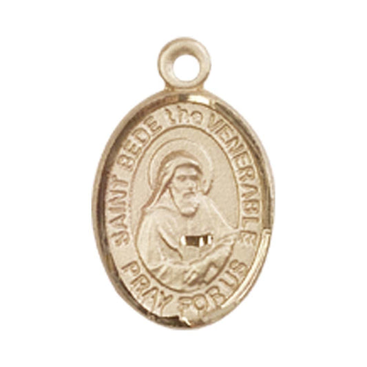 14kt Gold St. Bede the Venerable Medal - Small