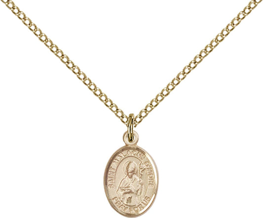 14kt Gold Filled St. Malachy O'More Pendant with 18 inch Gold Filled Light Curb Chain - Small