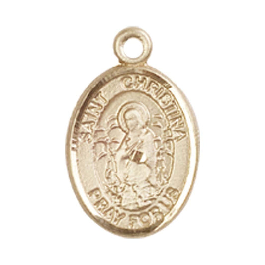14kt Gold St. Christina the Astonishing Medal - Small