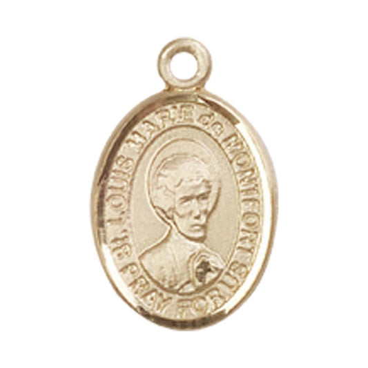 14kt Gold St. Louis Marie De Montfort Medal - Small