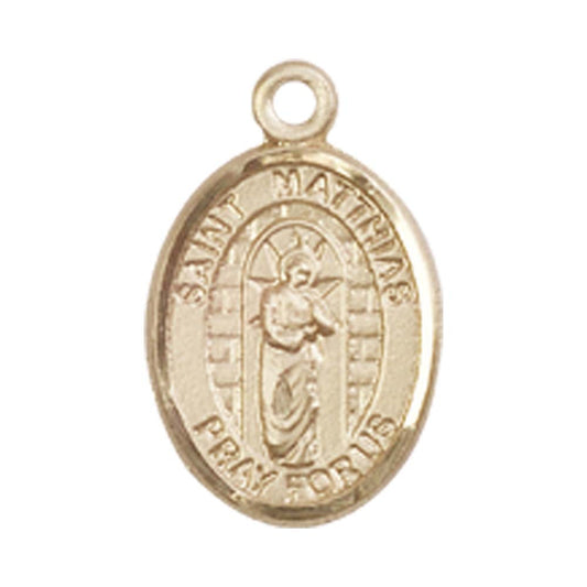 14kt Gold St. Matthias the Apostle Medal - Small
