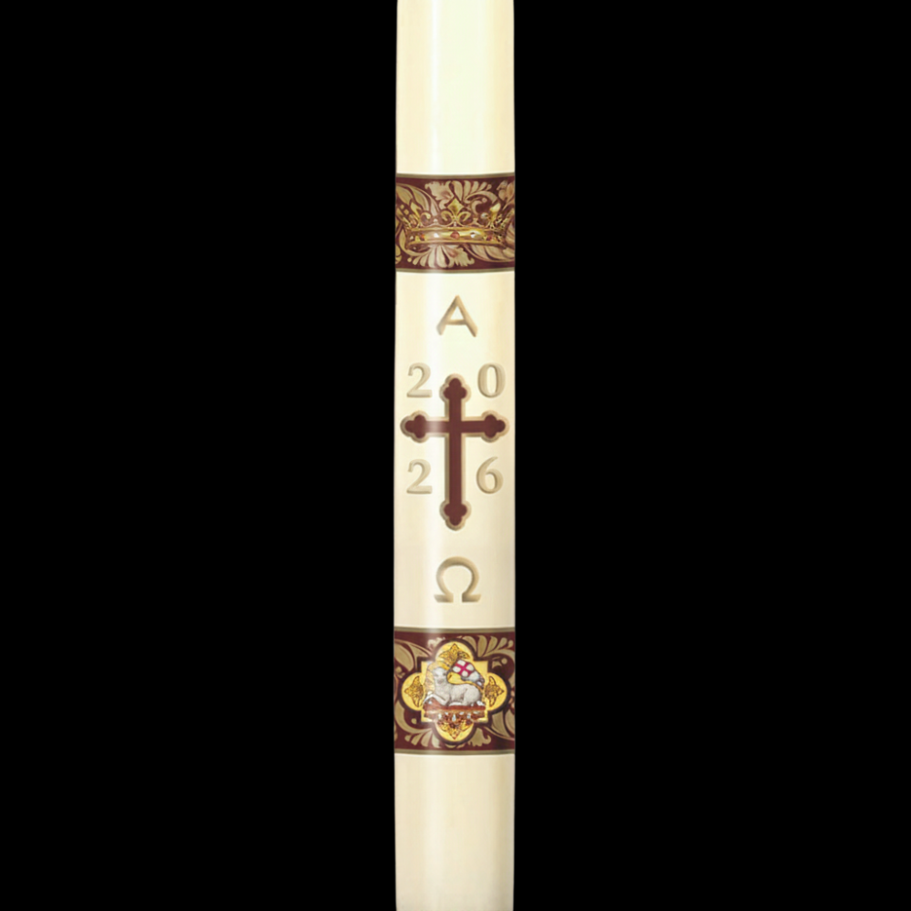 51% Beeswax Agnus Dei Paschal Candle