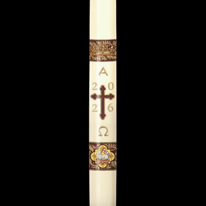 51% Beeswax Agnus Dei Paschal Candle