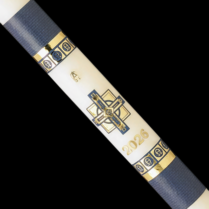 51% Beeswax Alpha Omega Paschal Candle