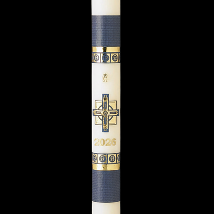51% Beeswax Alpha Omega Paschal Candle